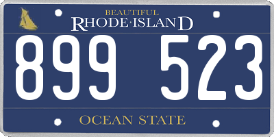 RI license plate 899523