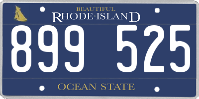 RI license plate 899525