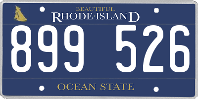 RI license plate 899526