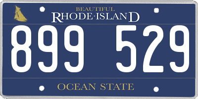RI license plate 899529