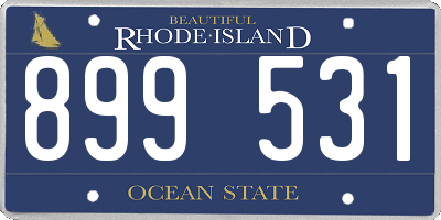 RI license plate 899531