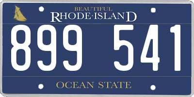 RI license plate 899541