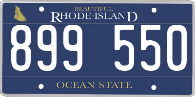 RI license plate 899550