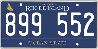 RI license plate 899552