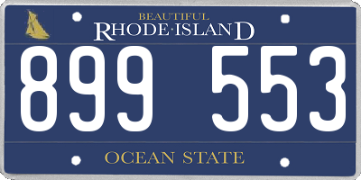 RI license plate 899553