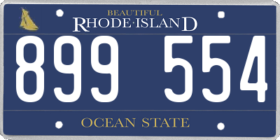 RI license plate 899554