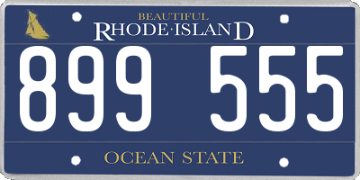 RI license plate 899555