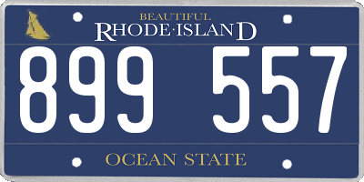 RI license plate 899557