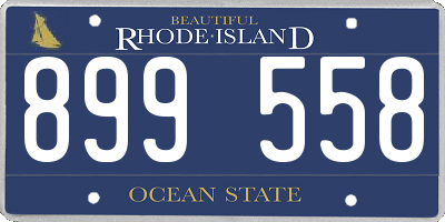 RI license plate 899558