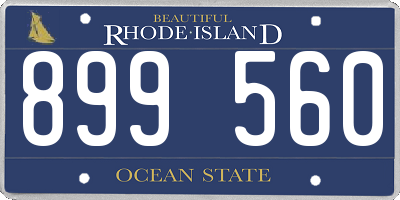 RI license plate 899560