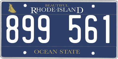 RI license plate 899561
