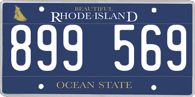 RI license plate 899569