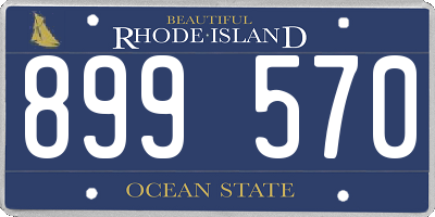 RI license plate 899570