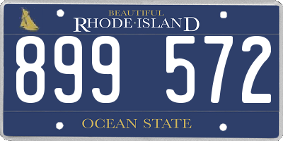 RI license plate 899572