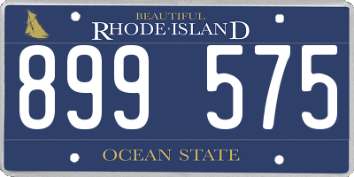 RI license plate 899575