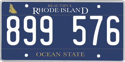 RI license plate 899576