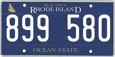 RI license plate 899580