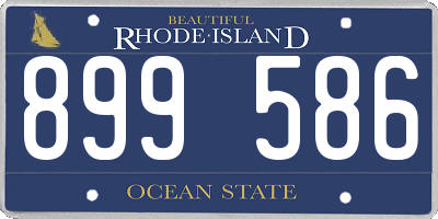 RI license plate 899586