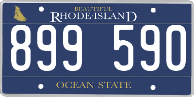 RI license plate 899590