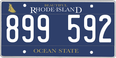 RI license plate 899592