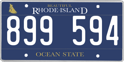 RI license plate 899594