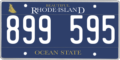 RI license plate 899595