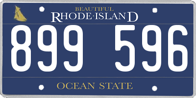 RI license plate 899596
