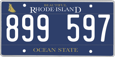 RI license plate 899597