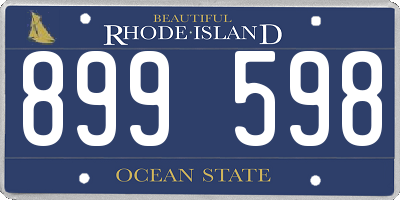 RI license plate 899598