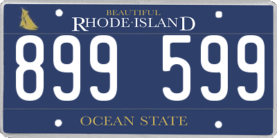 RI license plate 899599