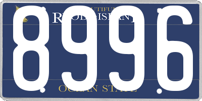 RI license plate 8996