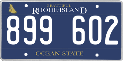 RI license plate 899602