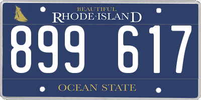 RI license plate 899617