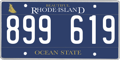 RI license plate 899619