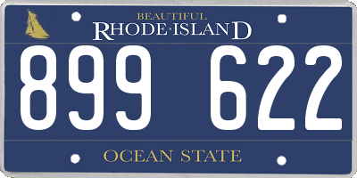 RI license plate 899622
