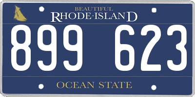 RI license plate 899623