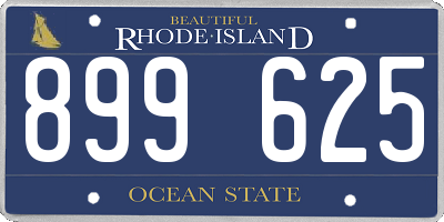 RI license plate 899625