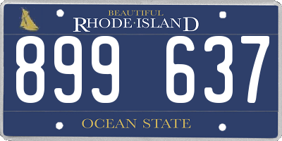 RI license plate 899637