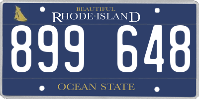 RI license plate 899648