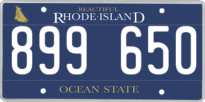 RI license plate 899650