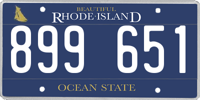 RI license plate 899651