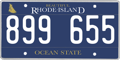 RI license plate 899655