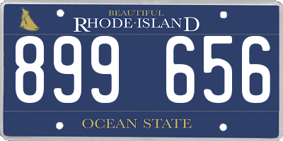 RI license plate 899656