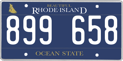 RI license plate 899658