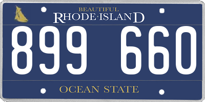 RI license plate 899660