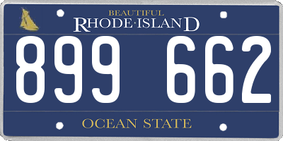 RI license plate 899662