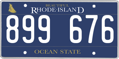 RI license plate 899676