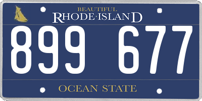 RI license plate 899677