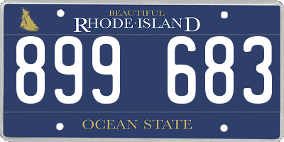 RI license plate 899683