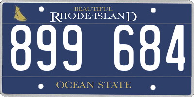 RI license plate 899684
